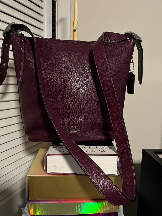 Coach Handbags - Coach Jude Duffle Leather Bag in a berry or burgundy
